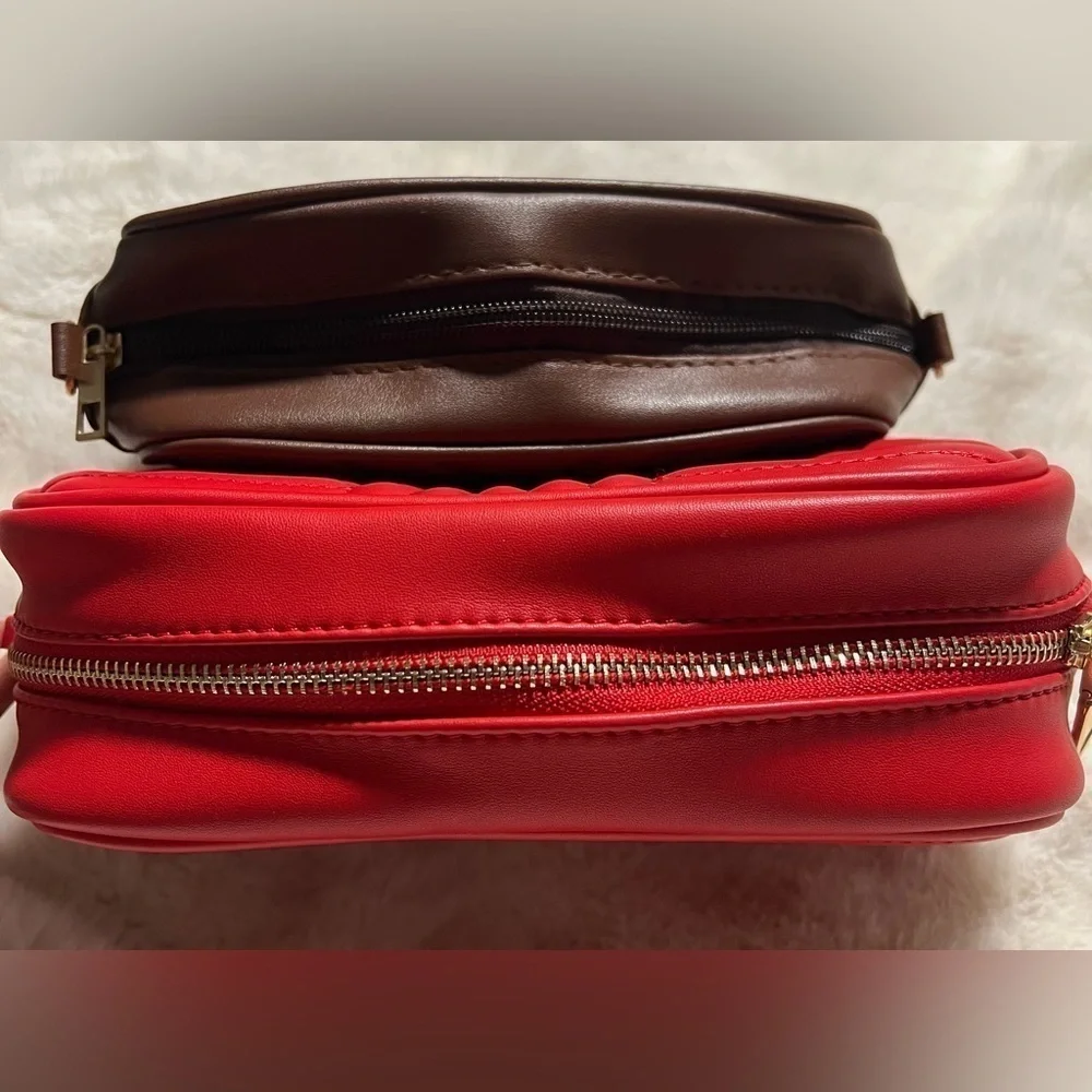 Francesca’s set of 2 faux leather quilted bags